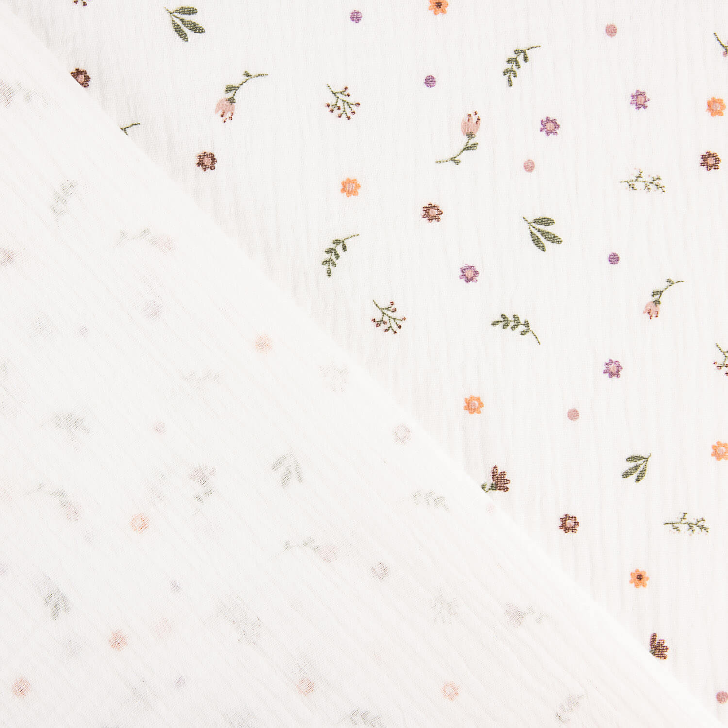 Baumwoll-Musselin-Reststücke mit Waldblumen-Muster – verschiedene Maße x 135 cm Breite - Ribes y Casals