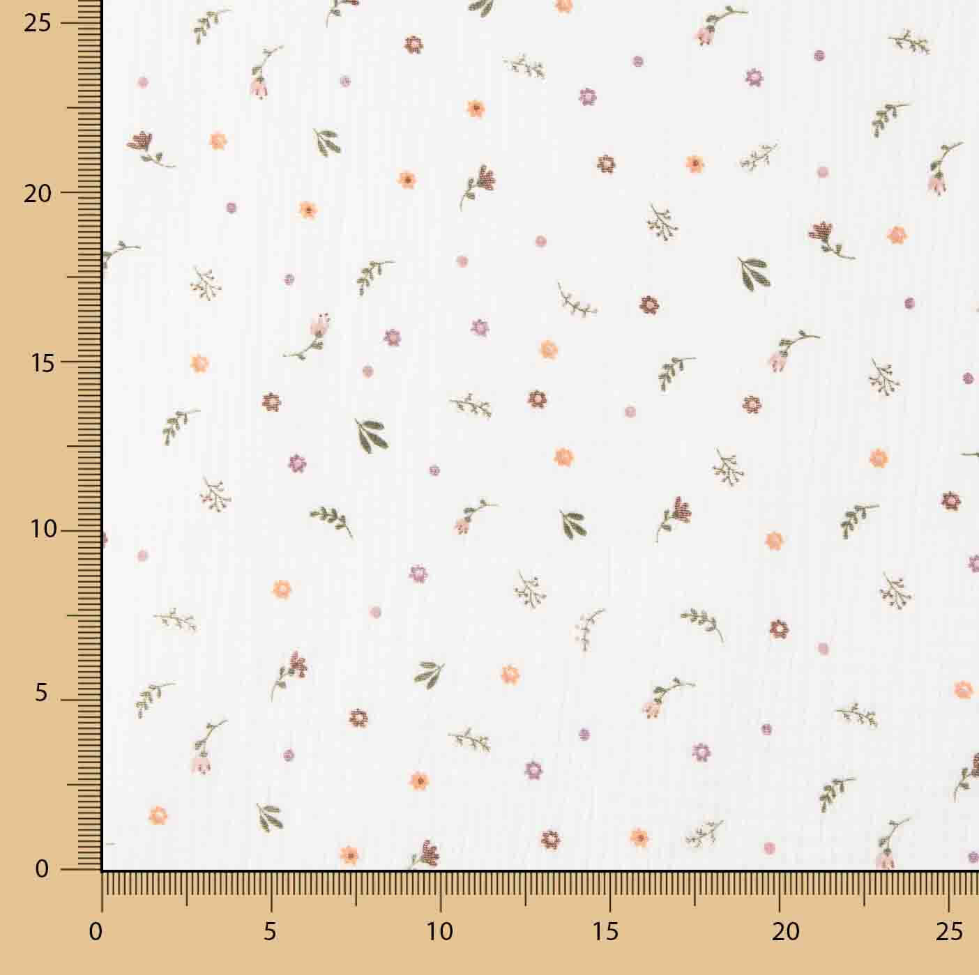 Baumwoll-Musselin-Reststücke mit Waldblumen-Muster – verschiedene Maße x 135 cm Breite - Ribes y Casals