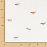 Musselin-Reststücke mit Flugzeugmotiven – verschiedene Größen x Breite 135 cm - Ribes y Casals