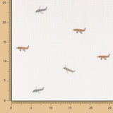 Musselin-Reststücke mit Flugzeugmotiven – verschiedene Größen x Breite 135 cm - Ribes y Casals