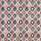 Granatapfelblau bedruckte Popeline - Ribes y Casals
