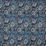 Voile Baumwolle Bedruckte Spiralen Batik Spiralen Indigo - Ribes y Casals