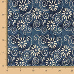 Voile Baumwolle Bedruckte Spiralen Batik Spiralen Indigo - Ribes y Casals