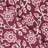 Voile Baumwolle Bedruckter Garten Vintage Bordeaux - Ribes y Casals