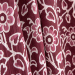 Voile Baumwolle Bedruckter Garten Vintage Bordeaux - Ribes y Casals