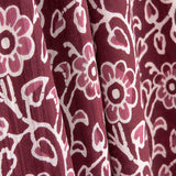 Voile Baumwolle Bedruckter Garten Vintage Bordeaux - Ribes y Casals