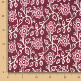 Voile Baumwolle Bedruckter Garten Vintage Bordeaux - Ribes y Casals