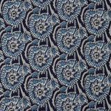 Voile Baumwolle Indigo Blumendruck Nocturne Baumwolle - Ribes y Casals