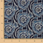 Voile Baumwolle Indigo Blumendruck Nocturne Baumwolle - Ribes y Casals