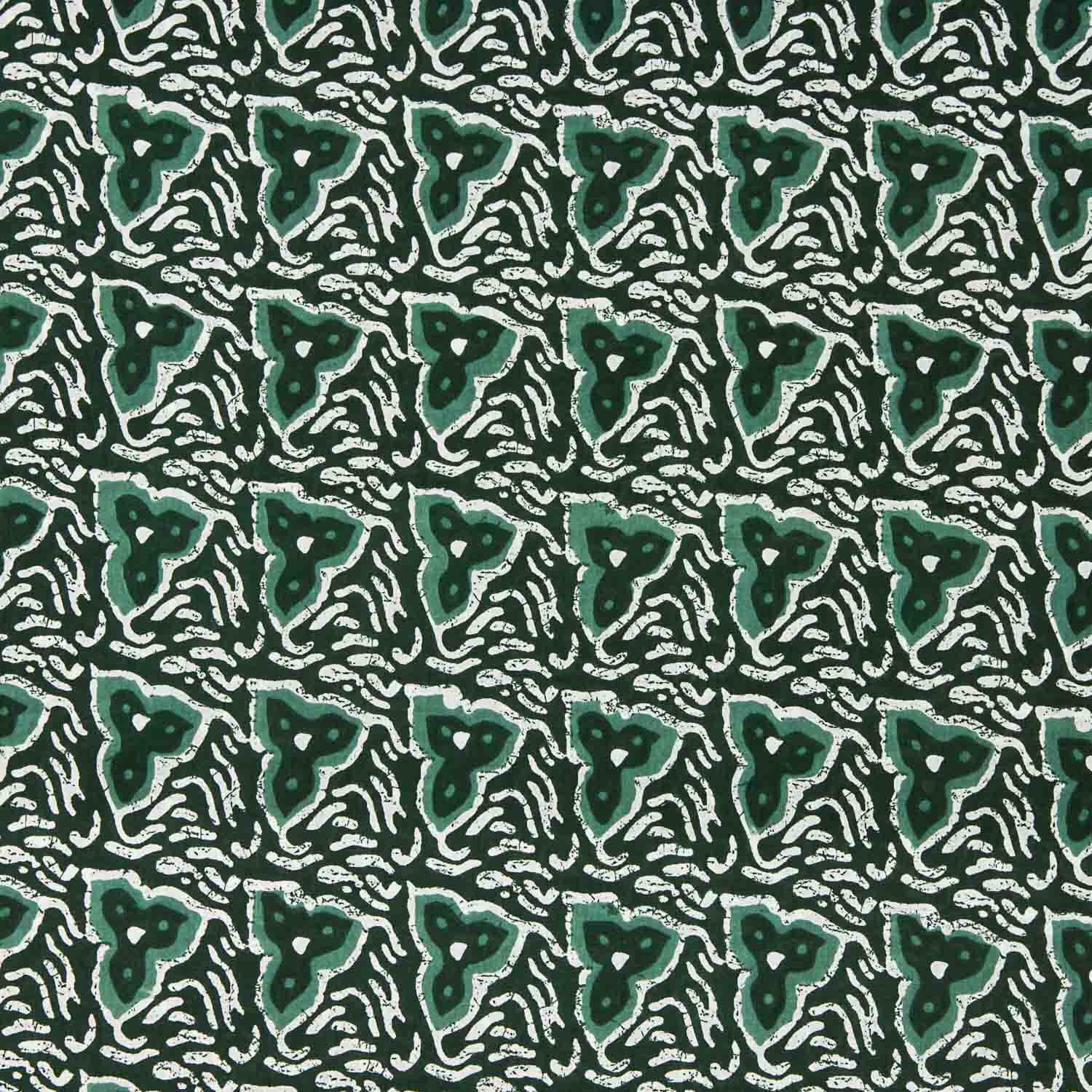 Voile Organic Tribal Bedruckte Baumwolle Tribal Grün - Ribes y Casals