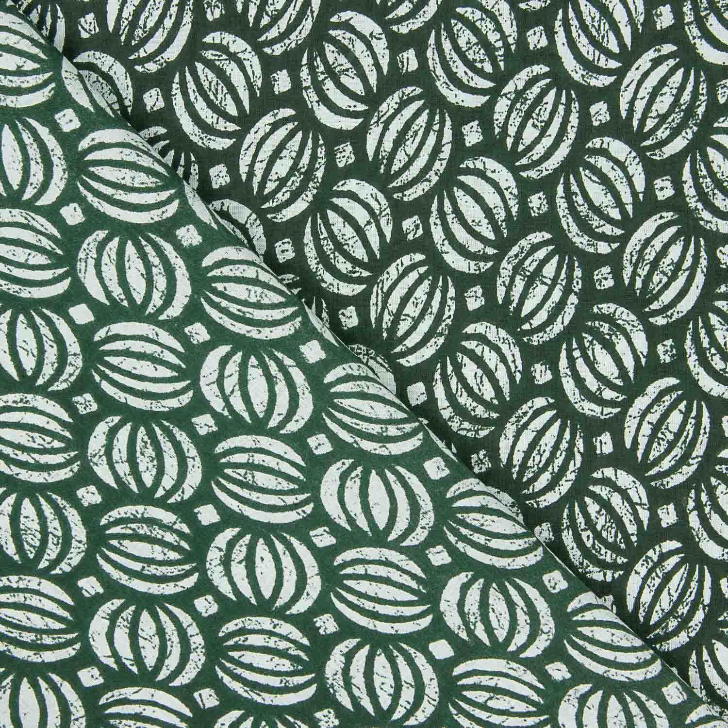 Voile Baumwolle Bedruckte Baumwolle Botanical Seeds Grün - Ribes y Casals