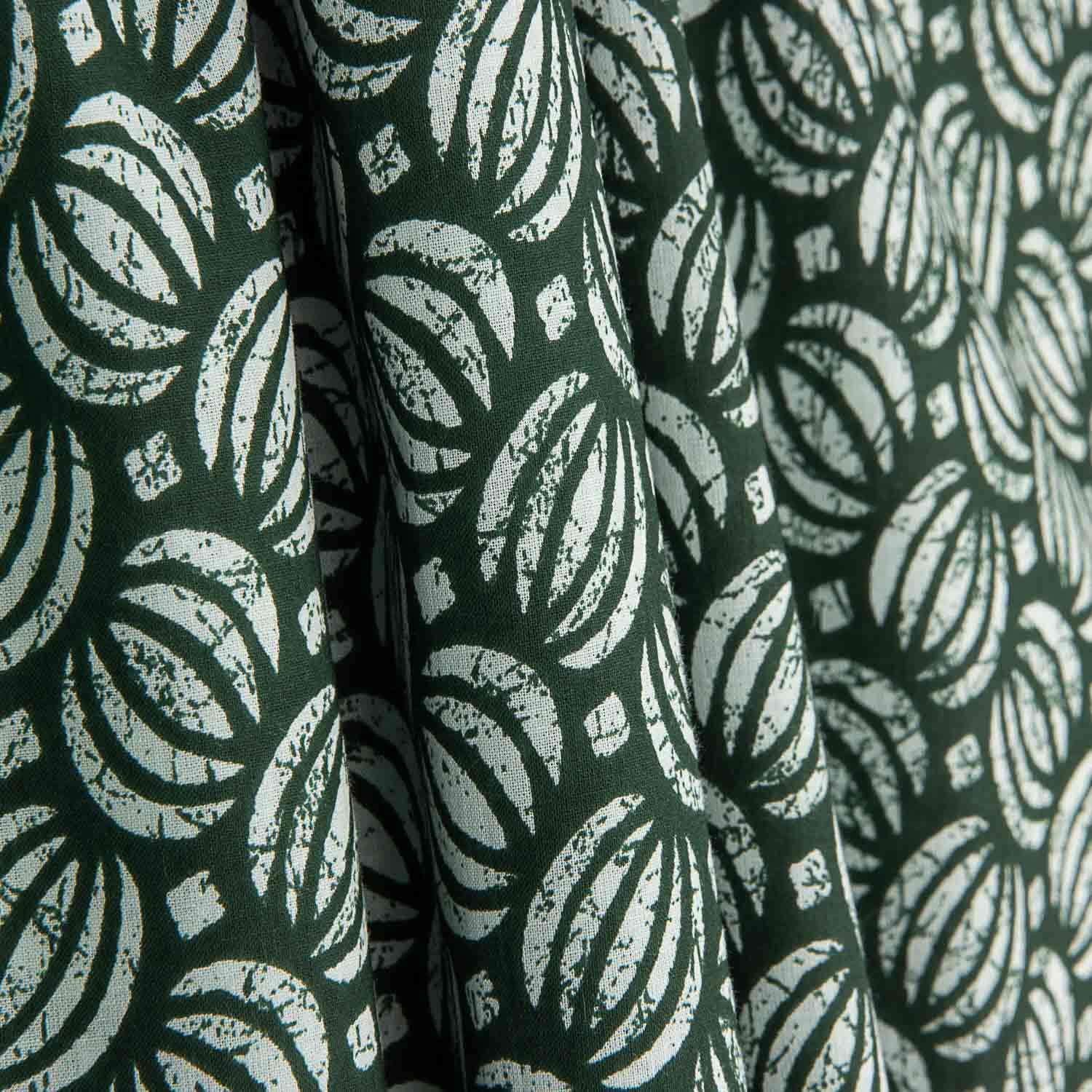 Voile Baumwolle Bedruckte Baumwolle Botanical Seeds Grün - Ribes y Casals