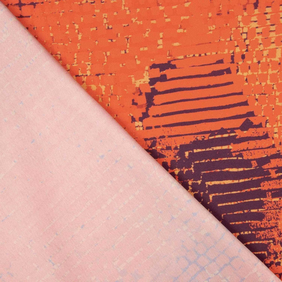 Twill Satin Pixel Koralle - Ribes y Casals