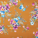 Twill Satin Floral Terracotta - Ribes y Casals