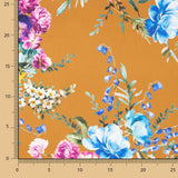 Twill Satin Floral Terracotta - Ribes y Casals