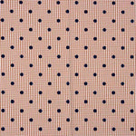 Vichy Cotton Tile Beflockte Baumwolle Navy Dots - Ribes y Casals