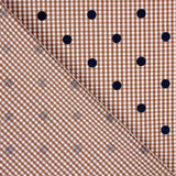 Vichy Cotton Tile Beflockte Baumwolle Navy Dots - Ribes y Casals