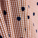 Vichy Cotton Tile Beflockte Baumwolle Navy Dots - Ribes y Casals