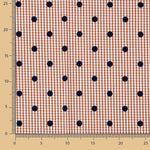 Vichy Cotton Tile Beflockte Baumwolle Navy Dots - Ribes y Casals