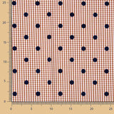 Vichy Cotton Tile Beflockte Baumwolle Navy Dots - Ribes y Casals