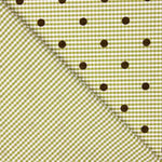 Vichy Baumwolle Grün Beflockte Baumwolle Grün Gepunktet Grün - Ribes y Casals