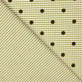 Vichy Baumwolle Grün Beflockte Baumwolle Grün Gepunktet Grün - Ribes y Casals