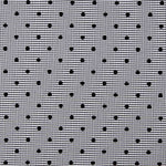 Vichy Schwarz Baumwolle beflockt Schwarz Polka Dots - Ribes y Casals
