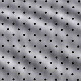 Vichy Schwarz Baumwolle beflockt Schwarz Polka Dots - Ribes y Casals