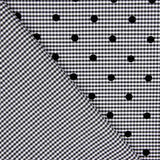 Vichy Schwarz Baumwolle beflockt Schwarz Polka Dots - Ribes y Casals