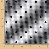 Vichy Schwarz Baumwolle beflockt Schwarz Polka Dots - Ribes y Casals