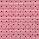 Reststück Vichy-Baumwolle rot mit Flockdruck und roten Punkten – verschiedene Maße x Breite 150 cm - Ribes y Casals