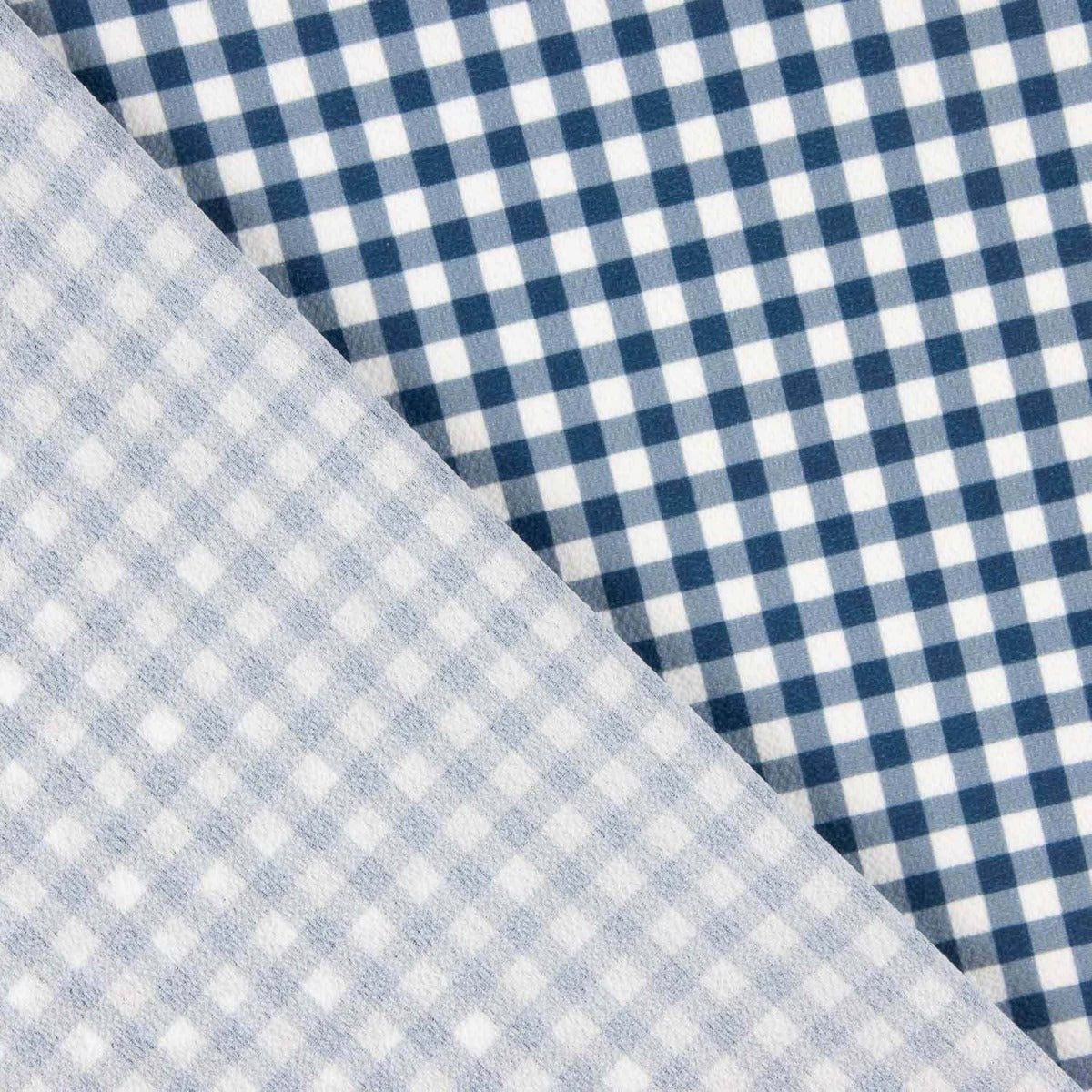 Marineblaues und weißes Krepp-Retal Vichy 75 x 145 cm - Ribes y Casals