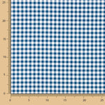 Marineblaues und weißes Krepp-Retal Vichy 75 x 145 cm - Ribes y Casals