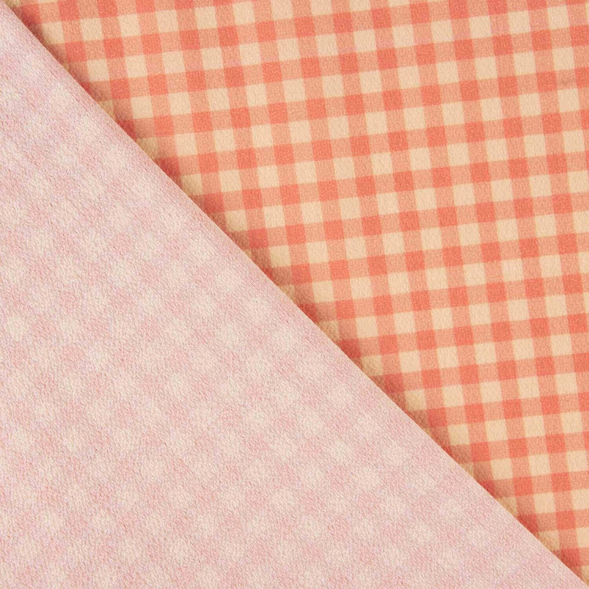 Krepp Vichy Orange und Koralle - Ribes y Casals