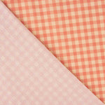 Krepp Vichy Orange und Koralle - Ribes y Casals
