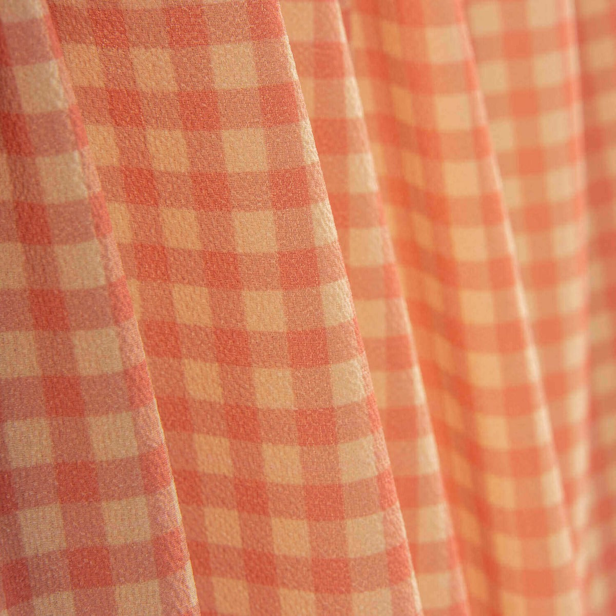 Krepp Vichy Orange und Koralle - Ribes y Casals