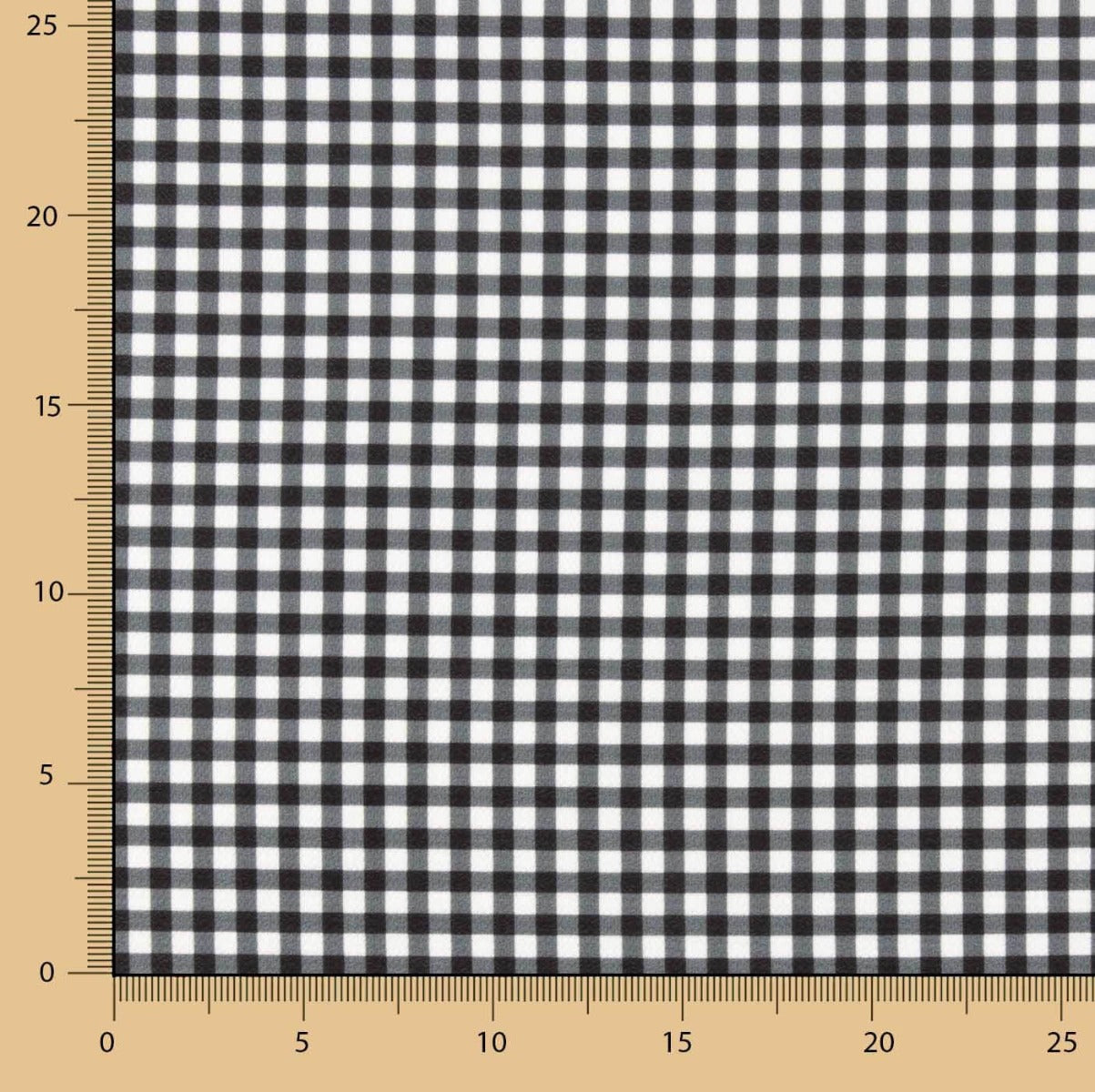 Vichy-Krepp-Retal Schwarz und Weiß 100 x 145 cm - Ribes y Casals