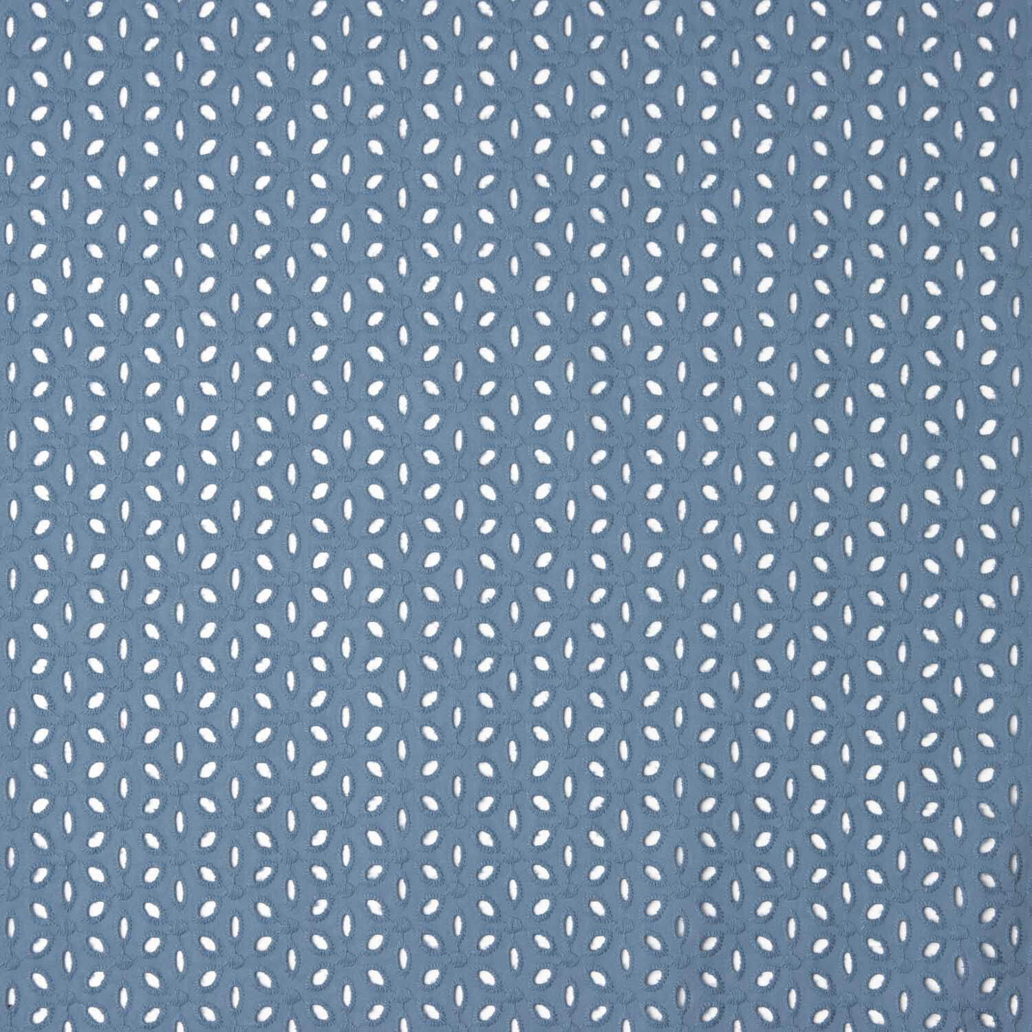 Stickerei Swiss Embroidery Petals Dark Denim Blue - Ribes y Casals