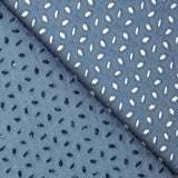 Stickerei Swiss Embroidery Petals Dark Denim Blue - Ribes y Casals