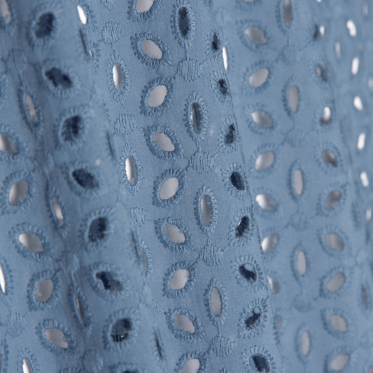 Stickerei Swiss Embroidery Petals Dark Denim Blue - Ribes y Casals