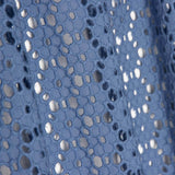 Gestickte Schweizer Stickerei Daisy Dark Denim Blue - Ribes y Casals