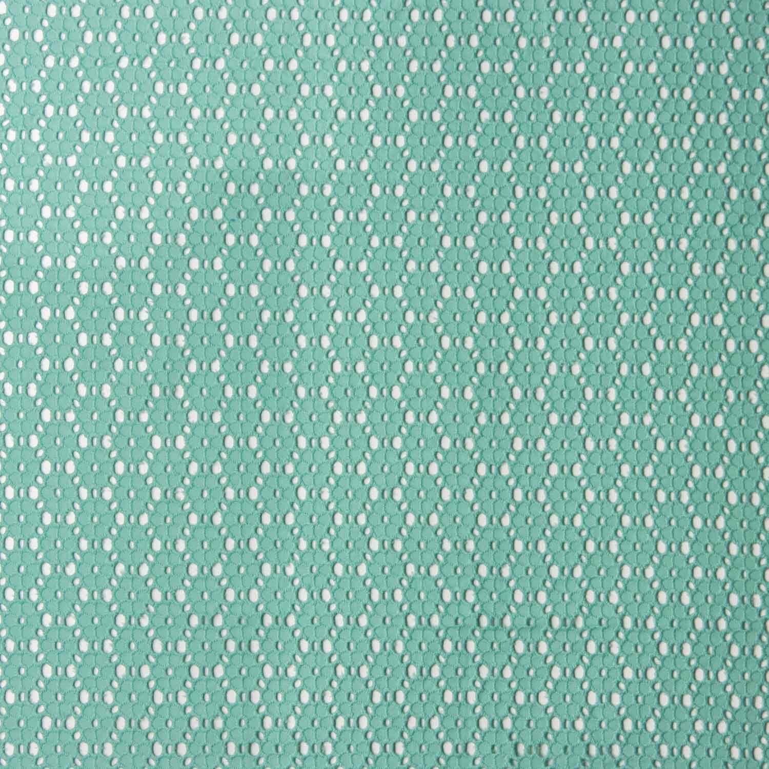 Stickerei Swiss Embroidery Daisy Aqua Green - Ribes y Casals