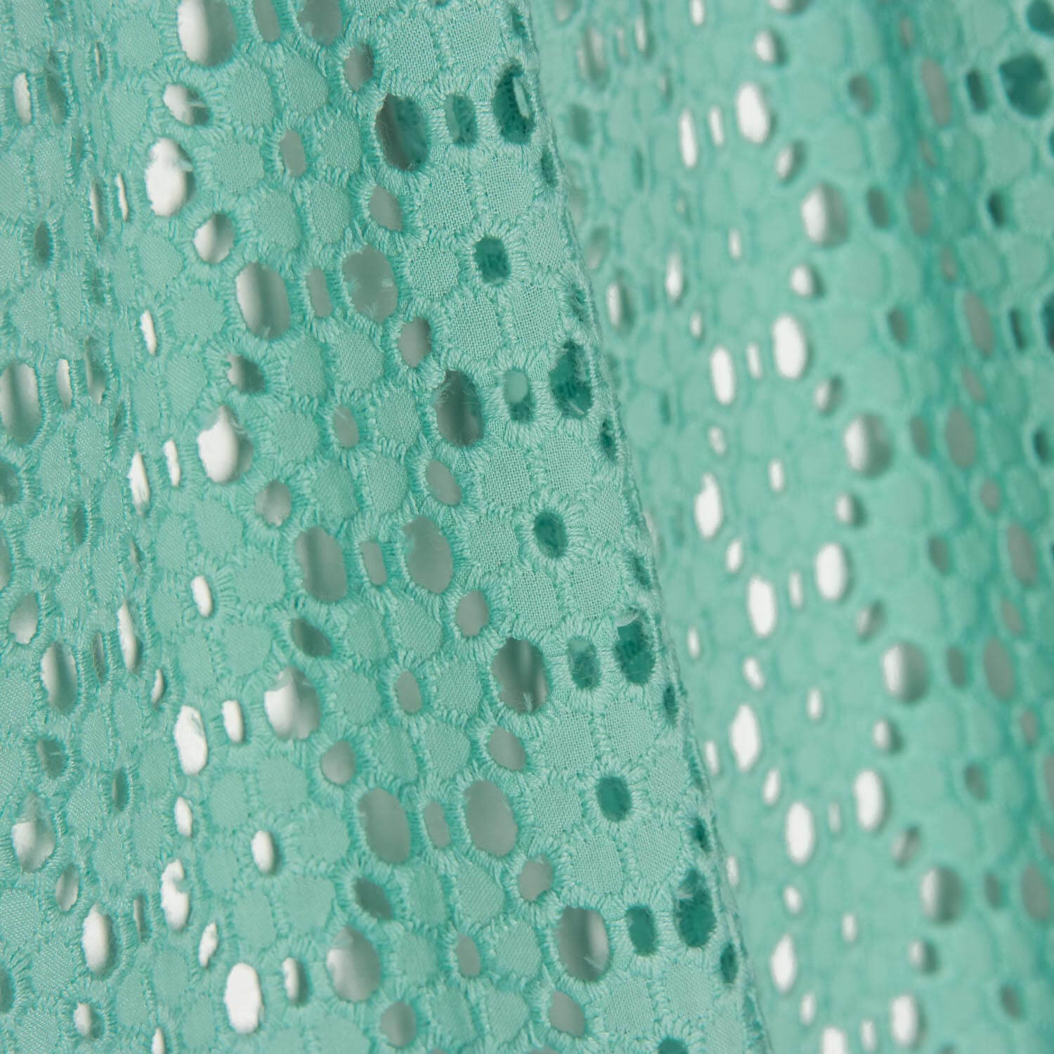 Stickerei Swiss Embroidery Daisy Aqua Green - Ribes y Casals