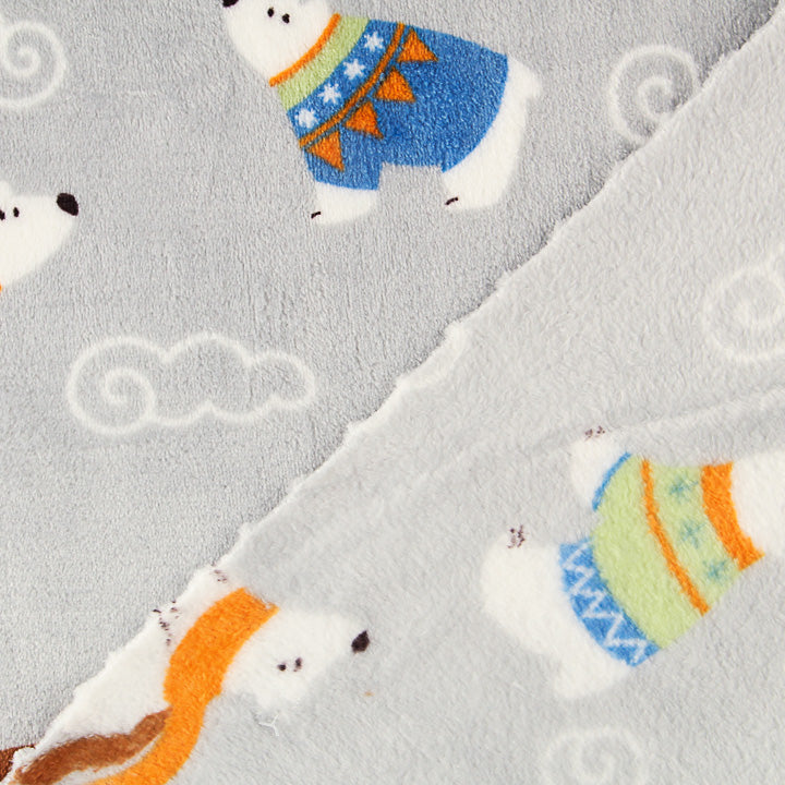 Kuschelfleece mit bedrucktem Eisbären- und Walross-Motiv - Ribes y Casals