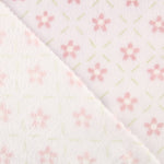 Kuschelfleece mit rosa Blümchen-Motiv - Ribes y Casals