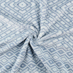 Kuschelfleece mit blauem Rautenmuster - Ribes y Casals