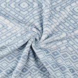 Kuschelfleece mit blauem Rautenmuster - Ribes y Casals