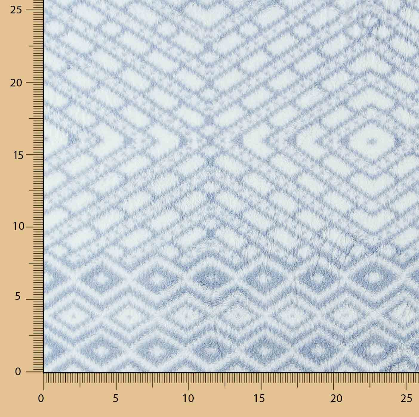 Kuschelfleece mit blauem Rautenmuster - Ribes y Casals