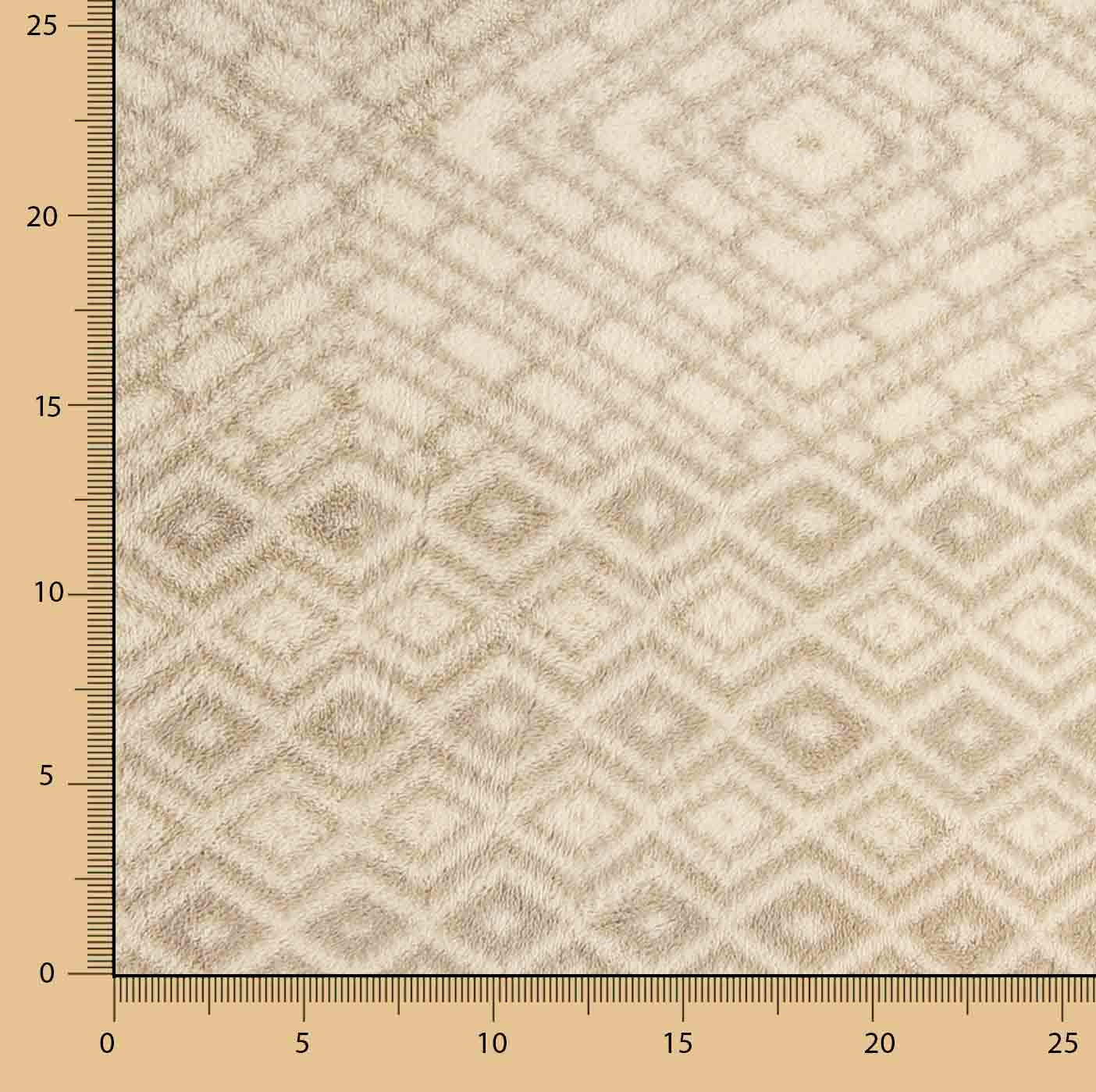 Kuschelfleece mit Rautenmuster, Beige - Ribes y Casals
