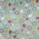 Kuschelfleece mit bedrucktem Kreis-Print in Wassergrün - Ribes y Casals